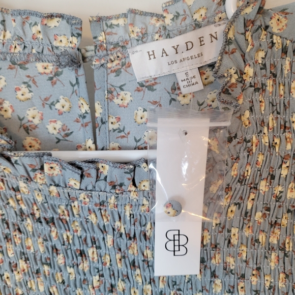 NWT Baltic Born Blue Floral Smocked Bodice Dress | S - Picture 5 of 11